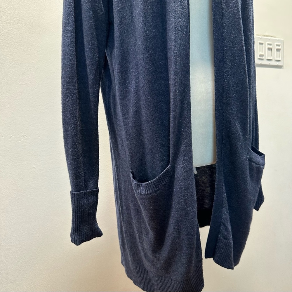 Fat Face Cashmere Wool Blend Blue Long Open Cardigan Women’s size 10 - Picture 3 of 9